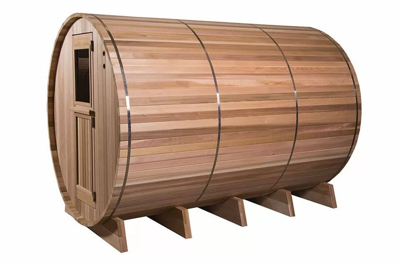 Barrel Sauna 7 + 3 ft. Grandview - Rustic