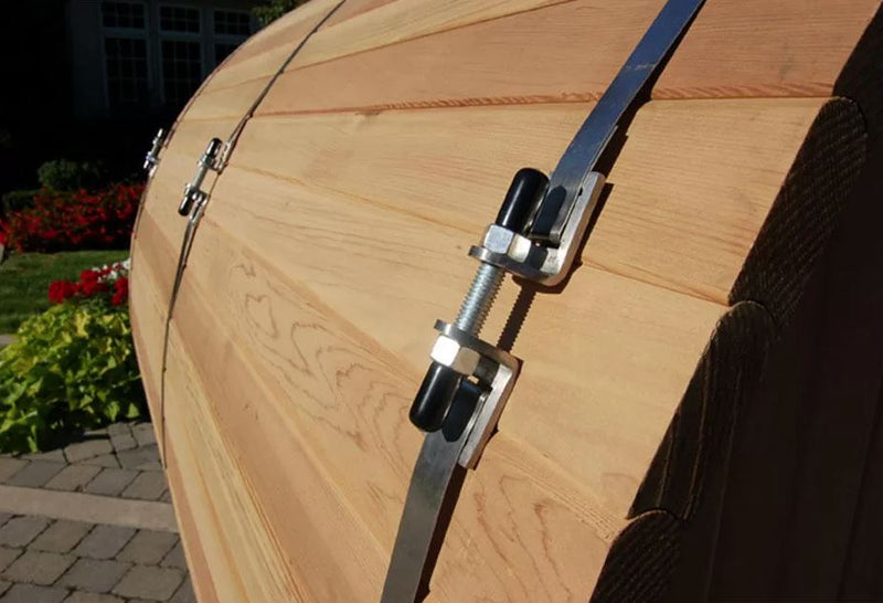 Barrel Sauna 7 + 3 ft. Grandview - Rustic